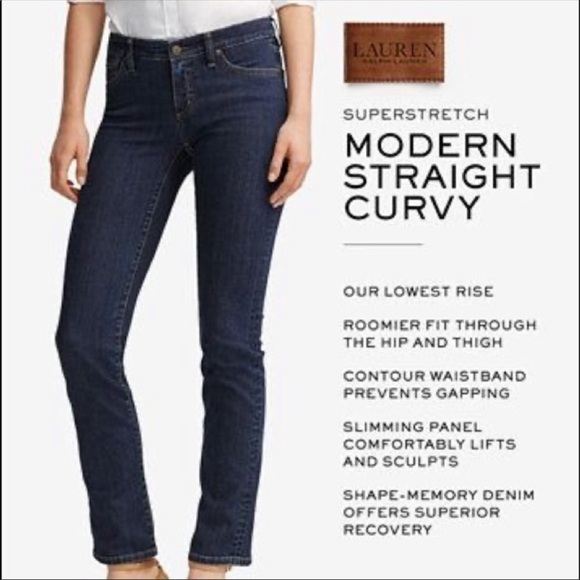 ralph lauren modern straight curvy jeans